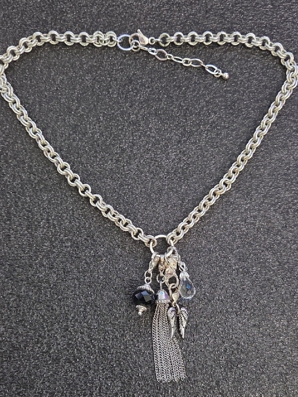 Origami Owl Silver Link Charm Necklace